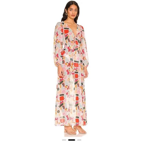Beach Riot X Revolve Shiloh Cover-Up Dress in Abstract Shapes Size Large - Picture 3 of 7